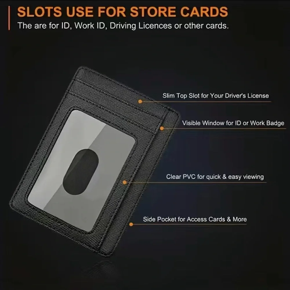 Men Saffiano Leather Style Wallet RFID Blocking Slim Practical